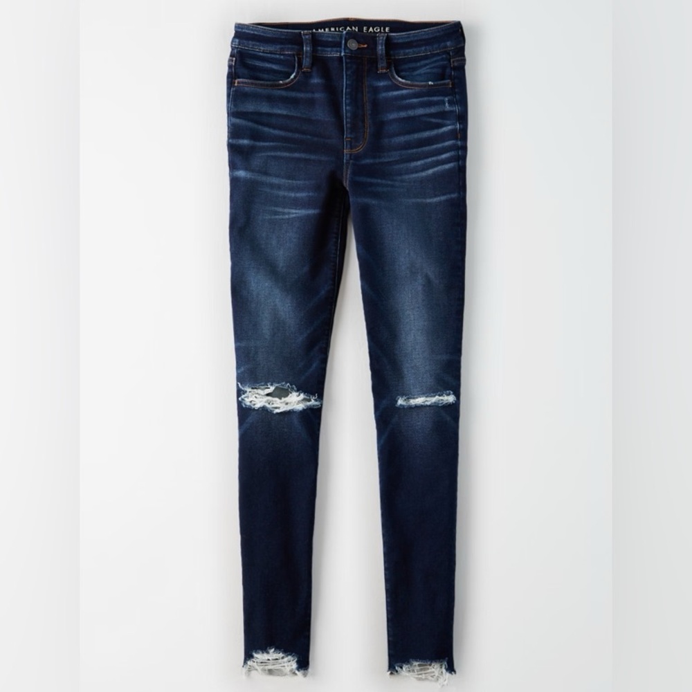 American Eagle Outfitters Ne(x)t Level Distressed Super High-Waisted Jegging